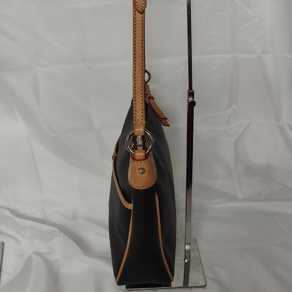 Dooney and Bourke Kimberly Black Pebble Leather with Tan Accents - Picture 7 of 15